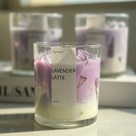 Load image into Gallery viewer, Lavender Latte Candle® - Golden Flame
